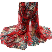 180cmX90cm  Women Scarves Print 6 Color Voile  Scarves Long Stoles Wraps Shawl Scarf Women Bufandas Mujeres Foulard Femme BL