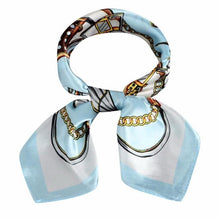 20 Colors  OL Lady Scarf Square Scarf Satin 60cm*60cm Women  Print Office Ladies Scarves handkerchief Female #1201 BL