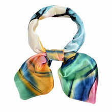 20 Colors  OL Lady Scarf Square Scarf Satin 60cm*60cm Women  Print Office Ladies Scarves handkerchief Female #1201 BL