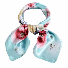 20 Colors  OL Lady Scarf Square Scarf Satin 60cm*60cm Women  Print Office Ladies Scarves handkerchief Female #1201 BL