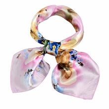 20 Colors  OL Lady Scarf Square Scarf Satin 60cm*60cm Women  Print Office Ladies Scarves handkerchief Female #1201 BL