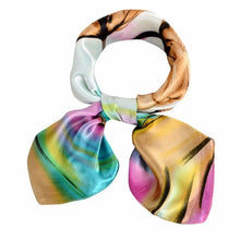 20 Colors  OL Lady Scarf Square Scarf Satin 60cm*60cm Women  Print Office Ladies Scarves handkerchief Female #1201 BL