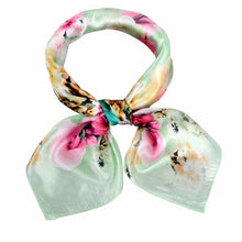 20 Colors  OL Lady Scarf Square Scarf Satin 60cm*60cm Women  Print Office Ladies Scarves handkerchief Female #1201 BL