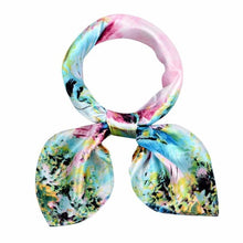 20 Colors  OL Lady Scarf Square Scarf Satin 60cm*60cm Women  Print Office Ladies Scarves handkerchief Female #1201 BL