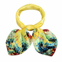 20 Colors  OL Lady Scarf Square Scarf Satin 60cm*60cm Women  Print Office Ladies Scarves handkerchief Female #1201 BL