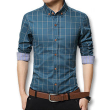 Mens Dress Shirts Blue Shirt Men Causal Striped Shirt Men Camisa Social Masculina Chemise Homme BL