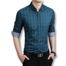 Mens Dress Shirts Blue Shirt Men Causal Striped Shirt Men Camisa Social Masculina Chemise Homme BL