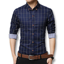 Mens Dress Shirts Blue Shirt Men Causal Striped Shirt Men Camisa Social Masculina Chemise Homme BL