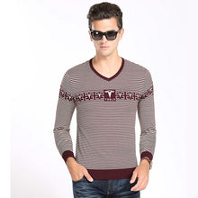 Businessmen V Neck Dress Sweaters and Pullovers Hombre Men's Casual Slim Fit Long Sleeved Knitted Sweaters Pullover BL