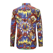 Camisa Masculina Tuxedo Shirts Men's Casual Slim Fit Long Sleeved Large Size Turn Down Collar Printing Shirts BL