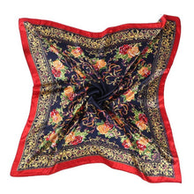 Women Lady Floral Printed Square Scarf 90*90cm Head Wrap Shawl Multi Colour Headscarf For Women #1201 BL