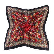 Women Lady Floral Printed Square Scarf 90*90cm Head Wrap Shawl Multi Colour Headscarf For Women #1201 BL