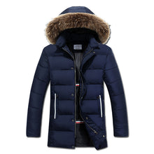 Jaqueta Masculina Veste Homme Parkas Men's Casual Slim Fit Cotton-Padded Medium Long Hooded Jackets Parkas BL