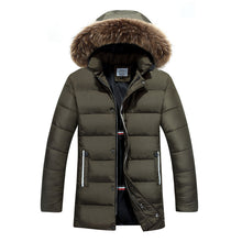 Jaqueta Masculina Veste Homme Parkas Men's Casual Slim Fit Cotton-Padded Medium Long Hooded Jackets Parkas BL