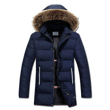 Jaqueta Masculina Veste Homme Parkas Men's Casual Slim Fit Cotton-Padded Medium Long Hooded Jackets Parkas BL