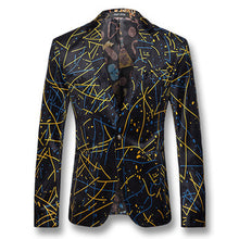 Long Sleeved Floral Blazers Jackets Coats Dress Suits Men Casual Slim Fit Single Button Style Notched Lapel Blazers BL