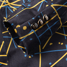 Long Sleeved Floral Blazers Jackets Coats Dress Suits Men Casual Slim Fit Single Button Style Notched Lapel Blazers BL