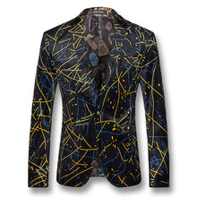 Long Sleeved Floral Blazers Jackets Coats Dress Suits Men Casual Slim Fit Single Button Style Notched Lapel Blazers BL
