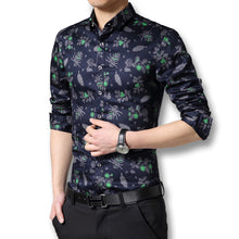Chemise Homme Men's Casual Slim Fit Large Size Long Sleeved Floral Shirts Camisa Masculina Shirts Hombre BL