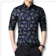 Chemise Homme Men's Casual Slim Fit Large Size Long Sleeved Floral Shirts Camisa Masculina Shirts Hombre BL