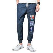 Men Printing Pencil Pants Trousers Men's Casual Slim Fit Plus Size Long Harem Pants Trousers Casual BL