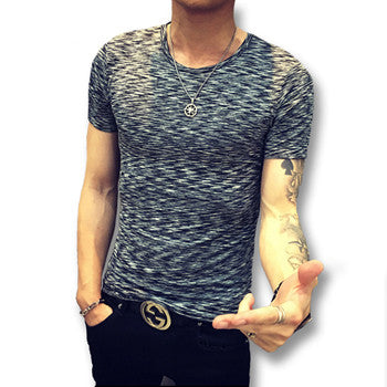 Tough Men Style T Shirts Hombre Tees Tops Camisa Masculina Men's Casual Slim Fit Short Sleeved T Shirt BL
