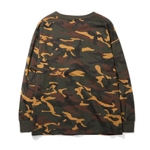 Men Camouflage Large Size T Shirts Camisa Masculina Tees Men's Casual Slim Fit Long Sleeved O Neck T Shirts BL