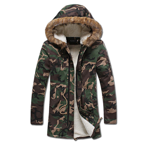 Men Camouflage Veste Homme Jackets Jaqueta Masculina Men's Casual Slim Fit Padded Cotton Hooded Jackets BL