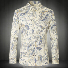 Men Casual Shirts Men's Slim Fit Large Size Long Sleeved Shirts Camisa Masculina Camisa Hombre Floral Shirts BL