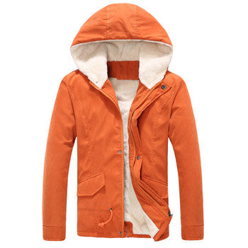 Men Coat Jacket Parkas Windbreaker Men's Casual Slim Fit Thickening Cotton Coat Plus Velvet Trench Coat Men BL