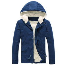 Men Coat Jacket Parkas Windbreaker Men's Casual Slim Fit Thickening Cotton Coat Plus Velvet Trench Coat Men BL