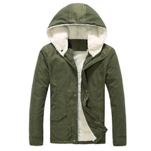 Men Coat Jacket Parkas Windbreaker Men's Casual Slim Fit Thickening Cotton Coat Plus Velvet Trench Coat Men BL