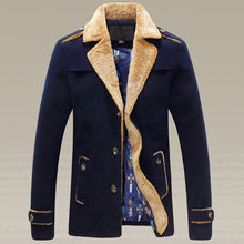 Men Coat Parkas Jacket Windbreaker Men's Casual Slim Fit Thickening Long Parkas Wool Coat Jacket Windbreaker BL