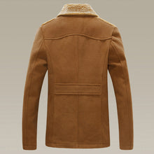 Men Coat Parkas Jacket Windbreaker Men's Casual Slim Fit Thickening Long Parkas Wool Coat Jacket Windbreaker BL