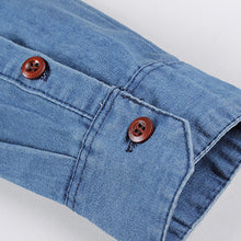 Men Cotton Shirts Men's Casual Slim Fit Long Sleeved Turn Down Collar Denim Jeans Shirts Camisa Masculina BL