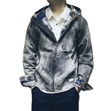 Men Denim Jeans Zipper Hooded Jackets Jaqueta Masculina Men's Casual Slim Fit Large Size Veste Homme Jackets BL