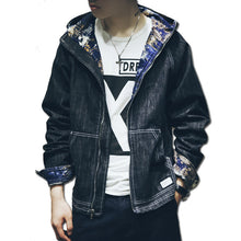 Men Denim Jeans Zipper Hooded Jackets Jaqueta Masculina Men's Casual Slim Fit Large Size Veste Homme Jackets BL