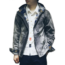 Men Denim Jeans Zipper Hooded Jackets Jaqueta Masculina Men's Casual Slim Fit Large Size Veste Homme Jackets BL