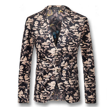 Men Floral Blazers Jackets Coats Dress Suits Herren Anzug Men's Casual Slim Fit Single Button Style Blazers Jackets BL