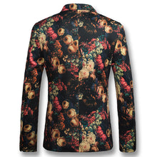 Men Floral Blazers Jackets Suits Coats Notched Lapel Blazers Veste De Loisir Men's Casual Slim Fit Herren Anzug Men BL