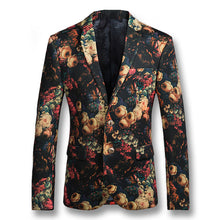 Men Floral Blazers Jackets Suits Coats Notched Lapel Blazers Veste De Loisir Men's Casual Slim Fit Herren Anzug Men BL