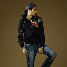 Men Floral Hooded Jackets Sweatshirts Hoodies Cardigans Men's Casual Slim Fit Large Size Hoodies Sweatshirts Jacket BL