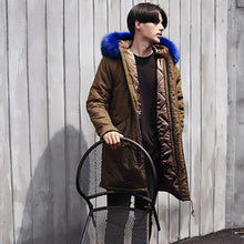 Men Hooded Jackets Long Parkas Coats Hombre Jaqueta Masculina Men's Casual Slim Fit Thickening Jackets BL