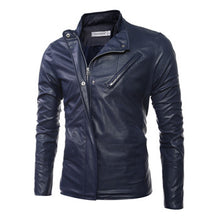 Men Leather PU Jackets Jaqueta Masculina Men's Casual Slim Fit Irregular Zipper Coats Veste Homme Jackets BL