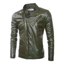 Men Leather PU Jackets Jaqueta Masculina Men's Casual Slim Fit Irregular Zipper Coats Veste Homme Jackets BL