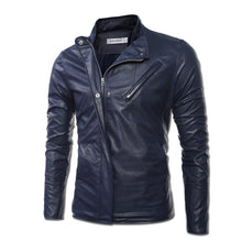 Men Leather PU Jackets Jaqueta Masculina Men's Casual Slim Fit Irregular Zipper Coats Veste Homme Jackets BL