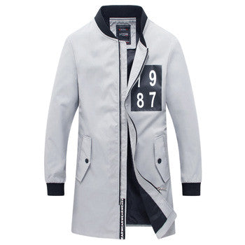 Men Medium Long Parkas Jaqueta Masculina Veste Homme Parkas Men's Casual Slim Fit Zipper Jackets Coats BL