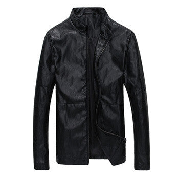 Men Leather Pu Jackets and Coats Men's Casual Slim Fit Large Size Jackets Coats Cardigans Outwear BL