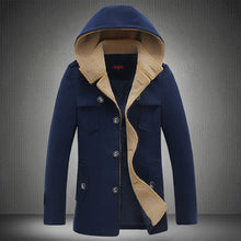 Men Padded Coat Jacket Parkas Trench Coat Men Casual Slim Fit Thickening Large Size Wool Padded Coat BL
