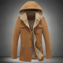 Men Padded Coat Jacket Parkas Trench Coat Men Casual Slim Fit Thickening Large Size Wool Padded Coat BL